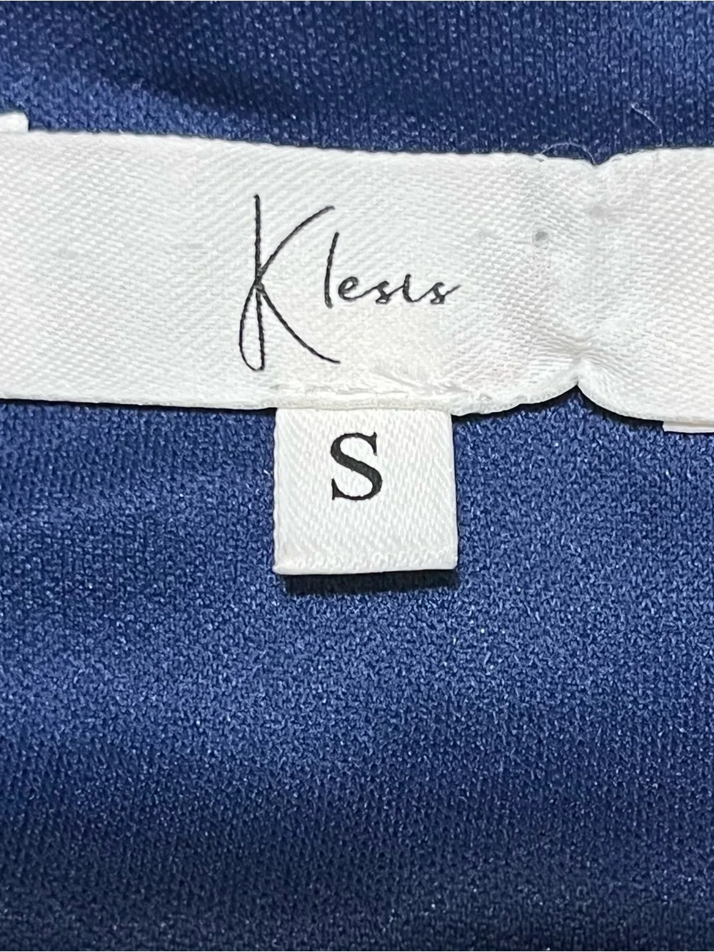 NEW Klesis Midnight Blue Sequins Disk Mini Sparkling V-Neck Dress Size Small